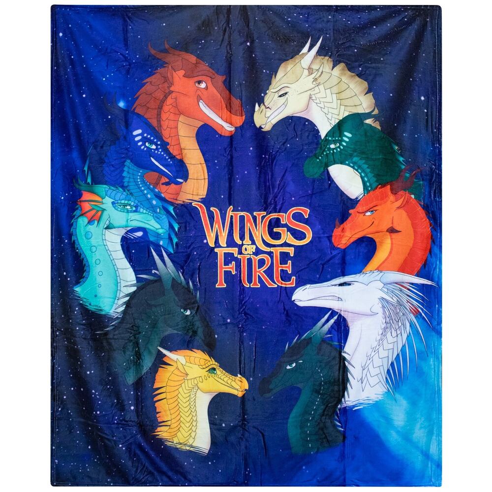 Wings of Fire Dragons Throw Blanket - Silky Feel, Super Soft 60"x50" - New